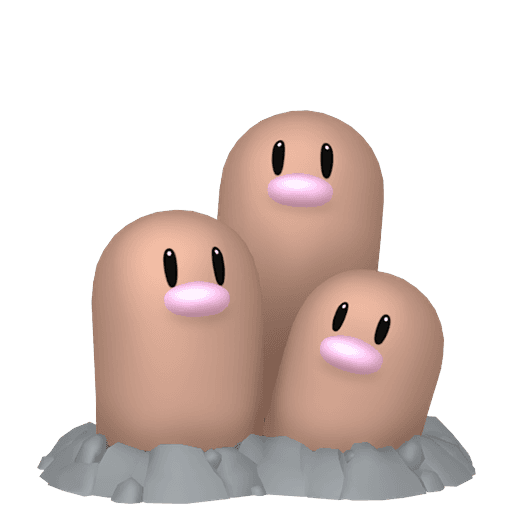 Pokemon sprite: dugtrio